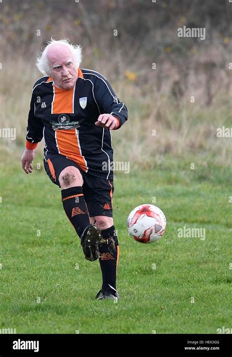 Dickie Borthwick, 81 year old footballer, older man playing football ...