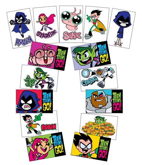 Buy Teen Titans Go! Stickers (Series 1) - Full Set of 15 Vending ...