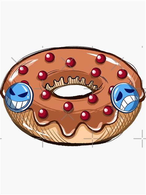 "Ace caramel donut - One Piece" Sticker for Sale by Fontank | Redbubble