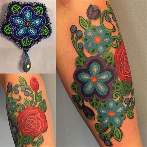 Indigenous tattoo floral | Rose tattoos for women, Pretty flower ...