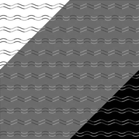 An optical illusion created by Kohske Takahashi: All the lines are ...