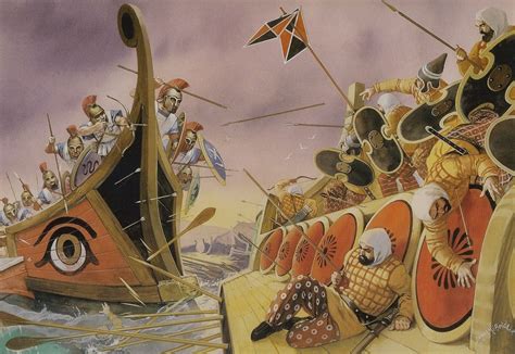 The battle of Salamis (480 B.C.). | Angus mcbride | Pinterest | History, Ancient history and ...