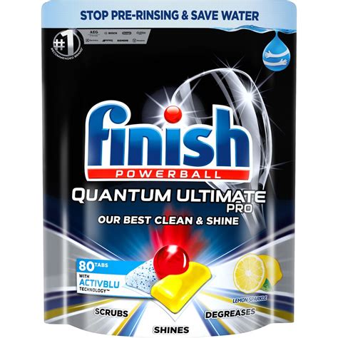 Finish Quantum Ultimate Pro Dishwashing Tablets Lemon Sparkle 80 Pack | BIG W