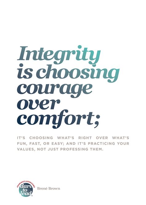 Daring Classrooms| Integrity is choosing courage over comfort. - Brené ...