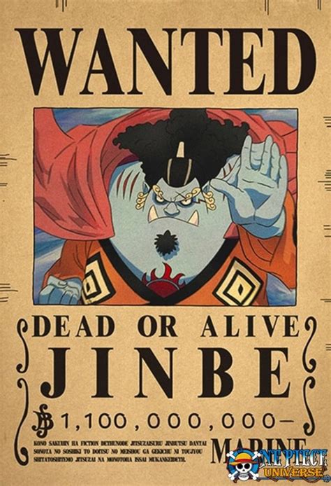 Anime Jinbei Wanted Poster 42CM Wall Decoration | One Piece Universe