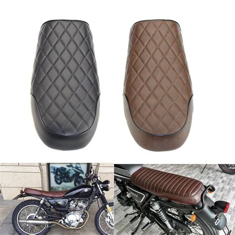 Black Brown Motorcycle Flat Vintage Cafe Racer Seat For Honda CB CL ...