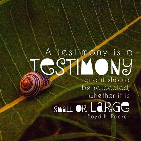 A testimony is a testimony and should be respected whether it is small or large… | Testimony ...