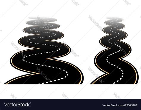 Zig Zag Road Clipart Graphic