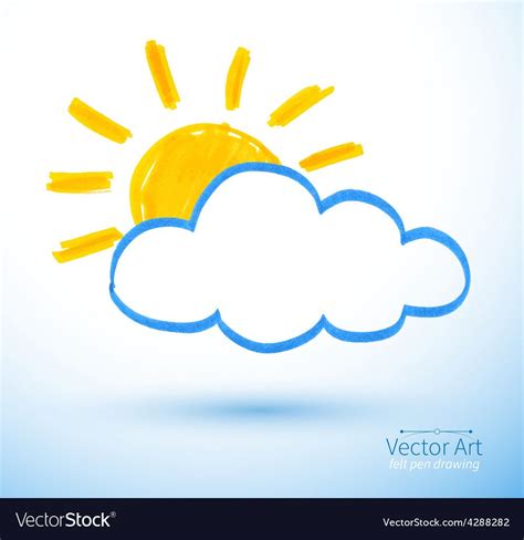 Cloud Vector, Cloud Drawing, Sun And Clouds, Bodhi, Canvas Art Painting ...