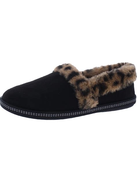 Skechers Cozy Campfire-frisky Gal Faux Fur Animal Print Loafer Slippers ...