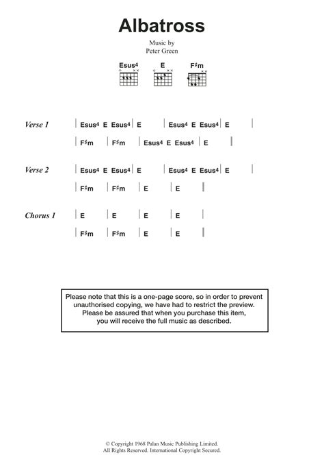 Albatross by Fleetwood Mac - Guitar Chords/Lyrics - Guitar Instructor