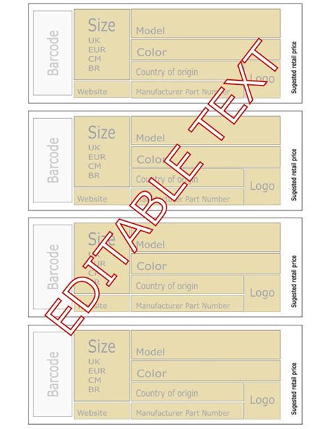 Printable Shoe Box Labels