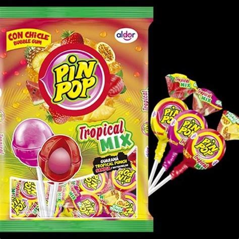 Pink Round Pin Pop Tropical Mix Lollipop, Packaging Type: Packet at Rs ...