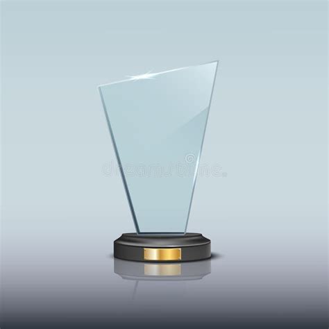 Glass Award Template. Vector Blank Glass Trophy Award. Stock Vector ...