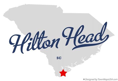 Map of Hilton Head, SC, South Carolina