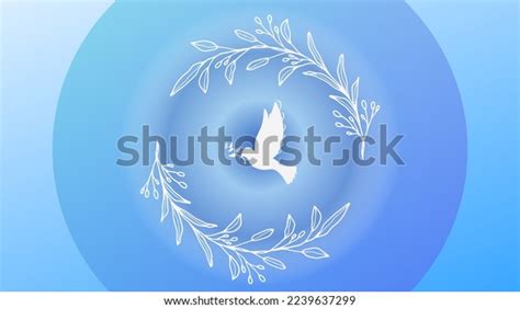 White Dove Representing Symbol Peace On Stock Illustration 2239637299 ...