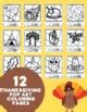 12 Thanksgiving Pop Art Coloring Pages by Awesome Art Activities