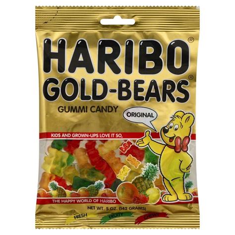 Haribo Gummi Candy, Gummi Bears, Original Assortment, 5oz Bag, 12/Carton - Walmart.com - Walmart.com