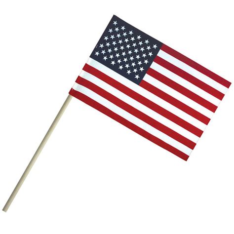 AMERICAN 4 X 6 INCH CLOTH FLAG ON A STICK (Sold by the dozen) *- CLOSE ...