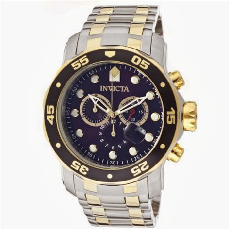 best watch for running and swimming: Invicta Men's 0077 Pro Diver Chronograph Black Dial Watch