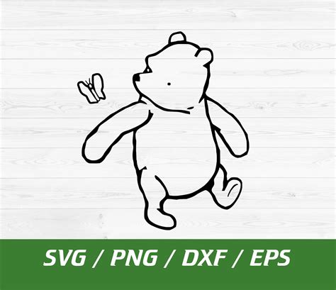 Classic Winnie the Pooh Svg, Winnie the Pooh Outline, Classic Pooh Files, Instant Download, Svg ...