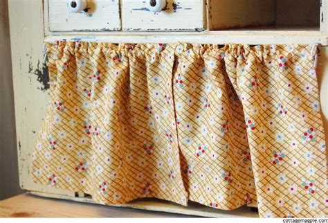How to Hang Small Cabinet Curtains for Cheap via Cottage Magpie | Small ...