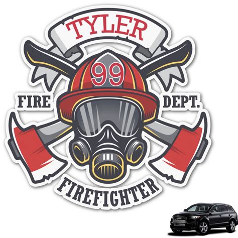 Custom Firefighter Graphic Car Decal (Personalized) | YouCustomizeIt