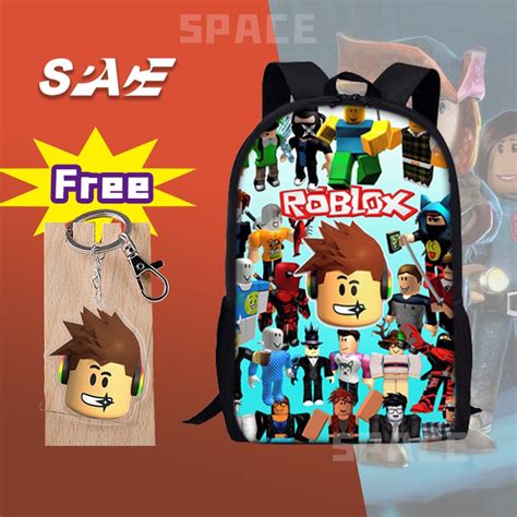 Robloxs Bag For Kids Roblox Backpack School Bag Cartoon Anime Male ...