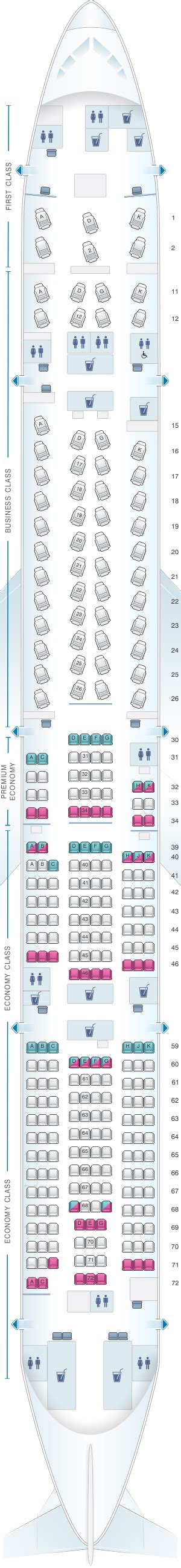 Seat Map Cathay Pacific Airways Boeing B777 300 (77A) | SeatMaestro