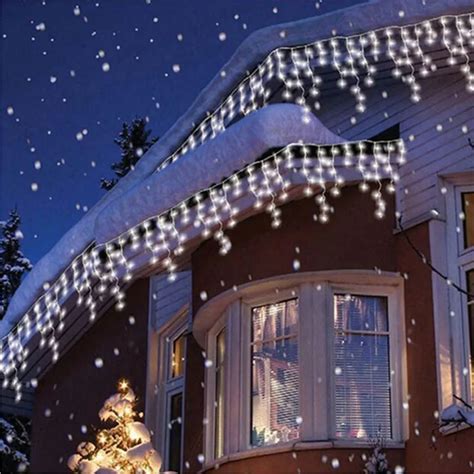 Christmas Garland LED Curtain Icicle String Light 220V 5m 96leds Fairy Xmas LED Party Garden ...