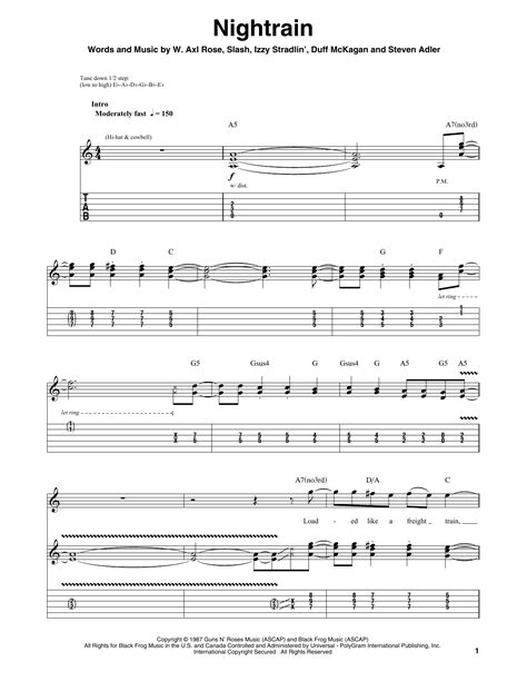 Nightrain by Guns N' Roses - Guitar Tab Play-Along - Guitar Instructor