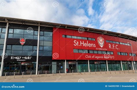 Exterior of Main Entrance for St Helens Rugby Football Club Stadium St Helens March 2019 ...