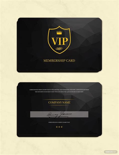 Club Membership Card Template