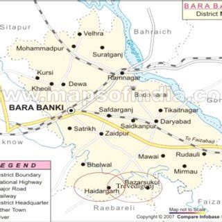 Map of study area district Barabanki and Raebareli of Uttar Pradesh | Download Scientific Diagram