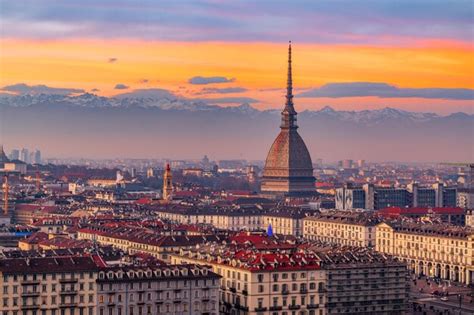 Premium Photo | Turin piedmont italy skyline at dusk