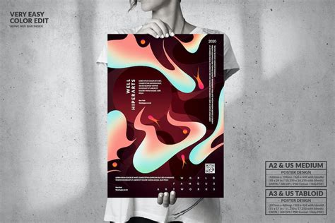 Abstract Art Exhibition Big Poster Design - Design Template Place