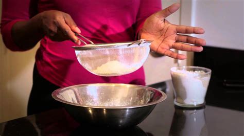 How to Sift Flour With a Strainer : Caribbean Dinner - YouTube