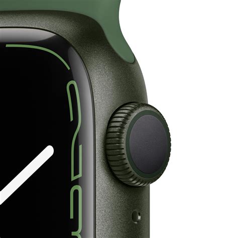 Apple Watch Series 7 GPS, Green Aluminium Case with Clover Sport Band - Regular