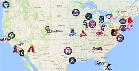 Map Of All Mlb Teams - Arlene Natassia