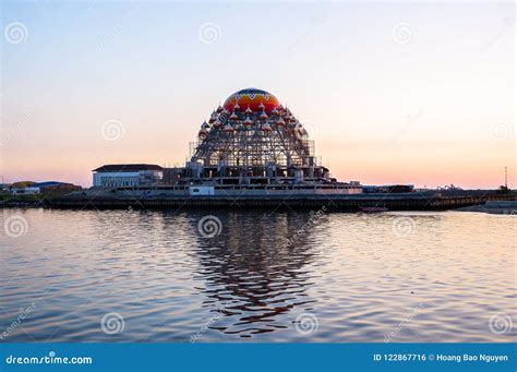 Sunset in Pantai Losari at Makassar City, Sulawesi Stock Photo - Image of capital, evening ...