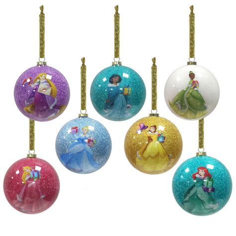 Disney Princess Christmas Baubles – Set of 7 - Little Advent Boxes