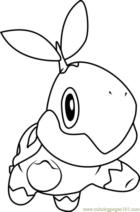 Turtwig Pokemon Coloring Page for Kids - Free Pokemon Printable Coloring Pages Online for Kids ...