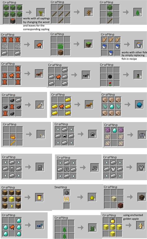 custom crafting recipes I use in my survival world (kind of cheaty) : r ...