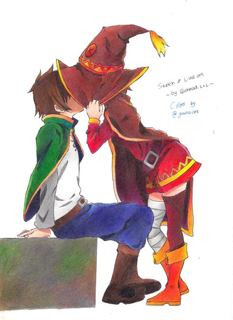 Satou Kazuma Megumin by yuuka-arts on DeviantArt