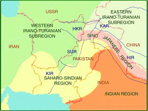 Irano-Turanian region showing five of the world's significant mountain... | Download Scientific ...