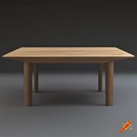 Modern 3d model of a long square kitchen table