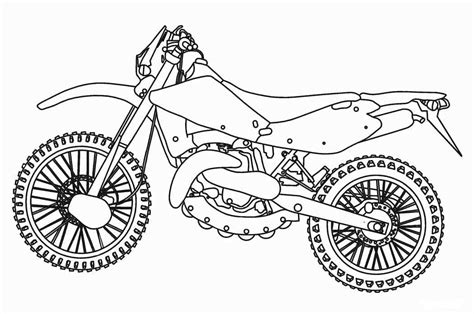 Forceful motorcycle coloring page