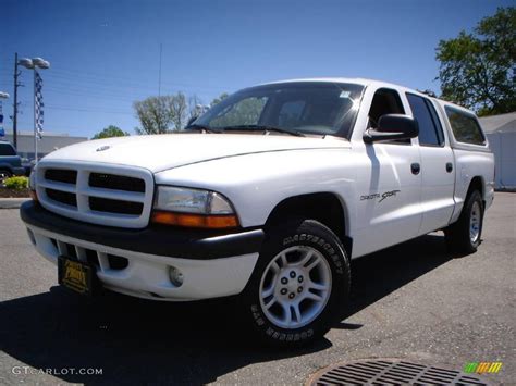 2001 Bright White Dodge Dakota Sport Quad Cab #9552633 | GTCarLot.com ...