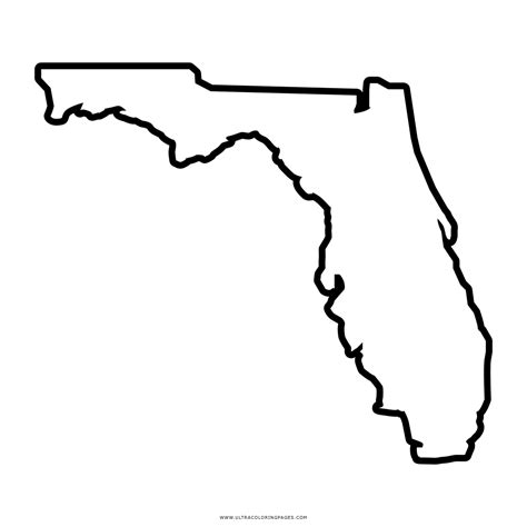 Florida State Outline Coloring Page Florida Outline Coloring Page ...