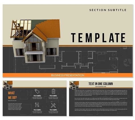 House Plans and Construction Homes PowerPoint templates